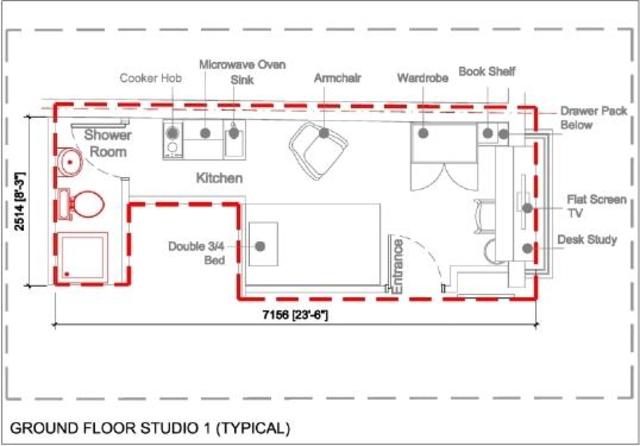  Image of Studio flat to rent in Dale Road Edgbaston Birmingham B29 at Dale Road, Edgbaston, Birmingham B29