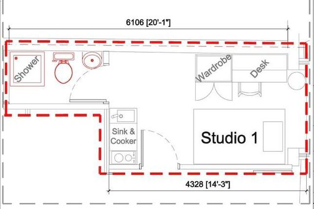  Image of Studio flat to rent in North Road Edgbaston Birmingham B29 at North Road, Edgbaston, Birmingham B29