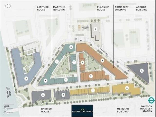  Image of 1 bedroom Flat for sale in North Woolwich Road London E16 at Maritime Building, Royal Wharf, London E16