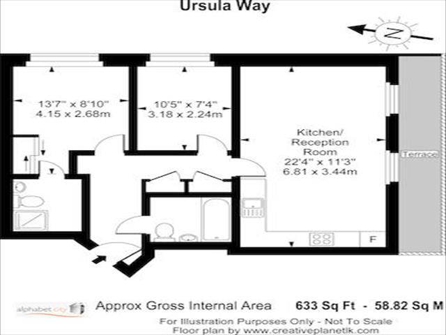  Image of 2 bedroom Flat to rent in Ursula Gould Way London E14 at Ingot Tower, Ursula Gould Way E14