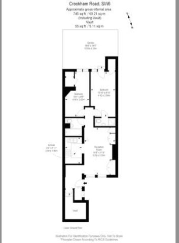 Image of 2 bedroom Flat for sale in Crookham Road London SW6 at Crookham Road, London SW6