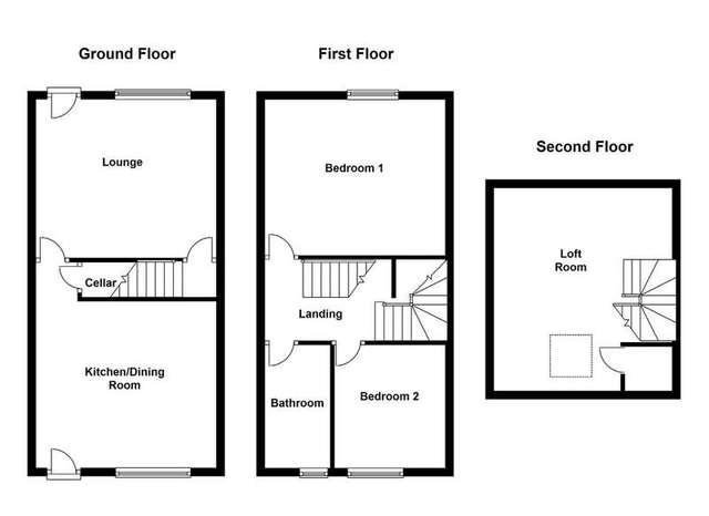 Image of 2 bedroom Terraced house for sale in Blacker Lane Crigglestone Wakefield WF4 at Crigglestone Wakefield West Yorkshire, WF4 3EW