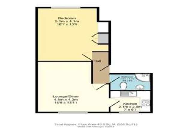  Image of 1 bedroom Flat to rent in Lawson Road Sheffield S10 at Sheffield, S10 5BW