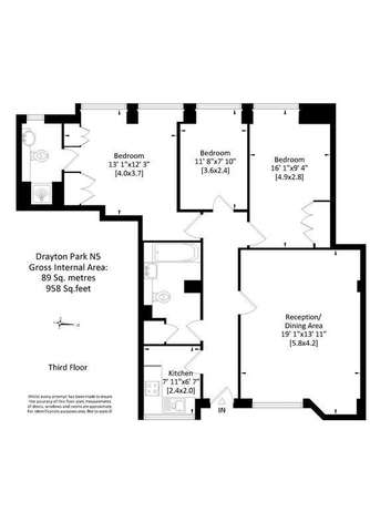  Image of 3 bedroom Flat for sale in Drayton Park London N5 at Drayton Park  London, N5 1NF