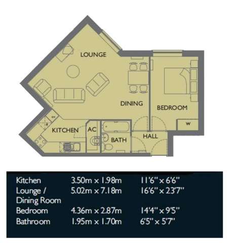  Image of 1 bedroom Apartment to rent in Wallis Square Farnborough GU14 at Wallis Square  Farnborough, GU14 7GU