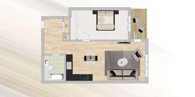 Image of 1 bedroom Property for sale in Churchyard Row London SE11 at SE11 4TW  Kennington, SE11 4TW