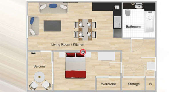  Image of 1 bedroom Property for sale in Churchyard Row London SE11 at SE11 4TW  Kennington, SE11 4TW