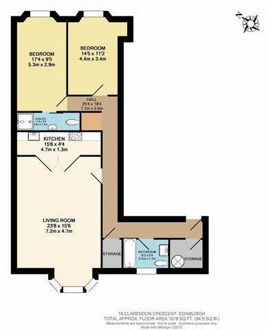  Image of 2 bedroom Flat to rent in Clarendon Crescent Edinburgh EH4 at Comely Bank Edinburgh Edinburgh, EH4 1PU