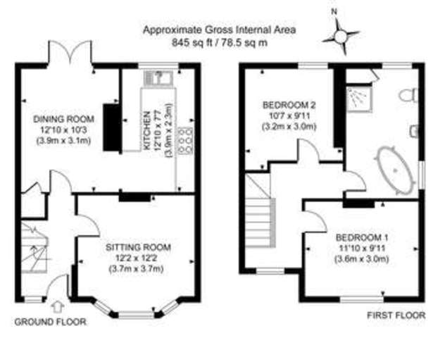  Image of 2 bedroom Semi-Detached house for sale in Copse Road St. Johns Woking GU21 at Copse Road Woking Knaphill, GU21 8SU