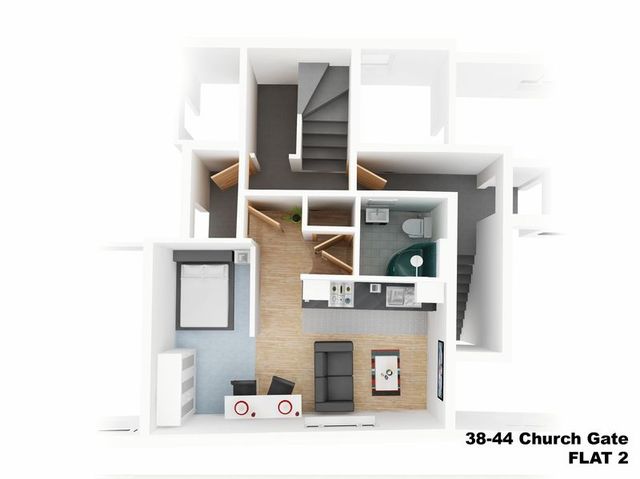  Image of 1 bedroom Flat to rent in Church Gate Leicester LE1 at Church Gate  Leicester, LE1 3AL