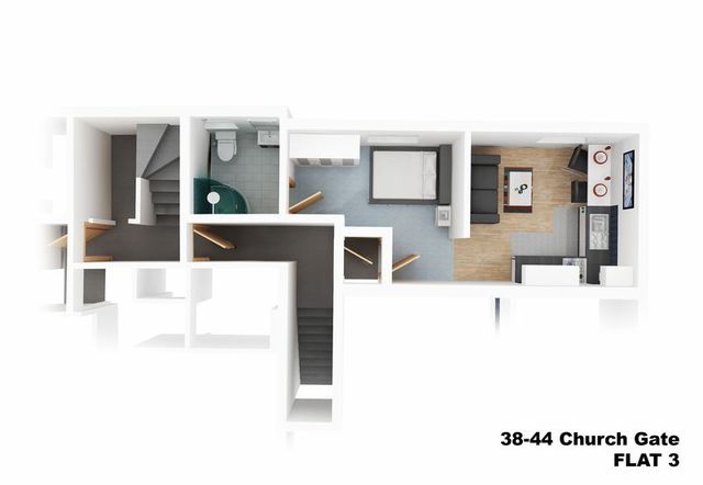  Image of 1 bedroom Flat to rent in Church Gate Leicester LE1 at Church Gate  Leicester, LE1 3AL