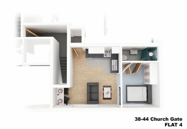 Image of 1 bedroom Flat to rent in Church Gate Leicester LE1 at Church Gate  Leicester, LE1 3AL