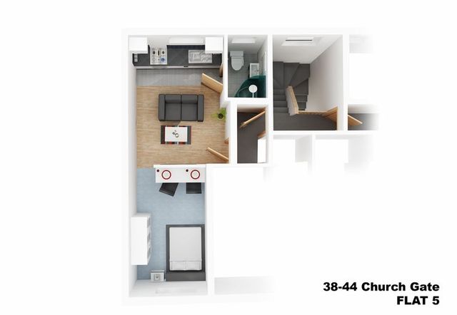  Image of 1 bedroom Flat to rent in Church Gate Leicester LE1 at Church Gate  Leicester, LE1 3AL