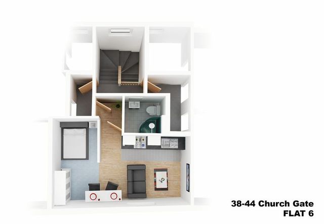  Image of 1 bedroom Flat to rent in Church Gate Leicester LE1 at Church Gate  Leicester, LE1 3AL