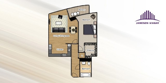  Image of 1 bedroom Property for sale in Fairmont Avenue London E14 at London E14 9PQ Canary Wharf, E14 9PQ