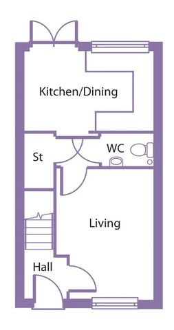  Image of 2 bedroom Semi-Detached house for sale in Valley Road Cinderford GL14 at The Allington Valley Road Cinderford, GL14 2NX