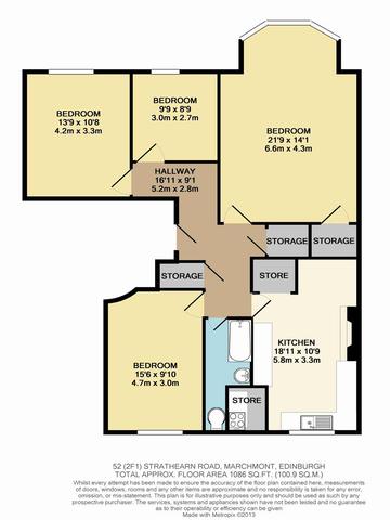  Image of 4 bedroom Flat to rent in Strathearn Road Edinburgh EH9 at Marchmont Edinburgh Edinburgh, EH9 2AD