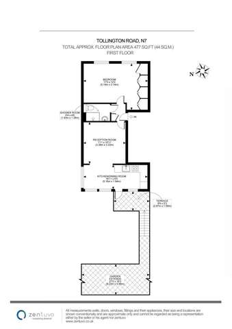 Image of 1 bedroom Flat to rent in Tollington Road London N7 at Tollington Road Holloway London, N7 6PD
