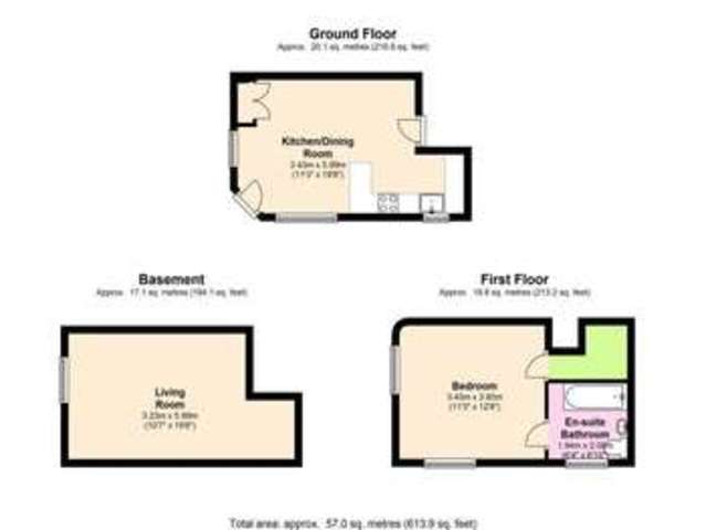  Image of 1 bedroom Detached house to rent in Little Mount Sion Tunbridge Wells TN1 at Tunbridge Wells Kent Royal Tunbridge Wells, TN1 1YP