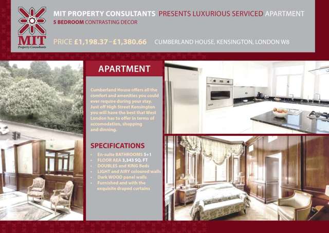  Image of 5 bedroom Detached house to rent in Kensington Road London W8 at Kensington Road Kensington London, W8 5NX