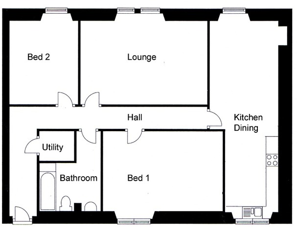  Image of 2 bedroom Flat to rent in South Gray Street Edinburgh EH9 at Newington Edinburgh Edinburgh, EH9 1TB