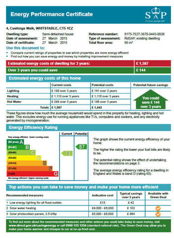  Image of 2 bedroom Semi-Detached house for sale in Cushings Walk Whitstable CT5 at Cushings Walk  WHITSTABLE, CT5 1EZ