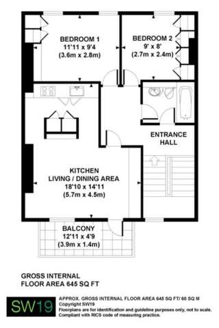  Image of 2 bedroom Flat to rent in The Broadway London SW19 at Wimbledon London Merton, SW19 1SD