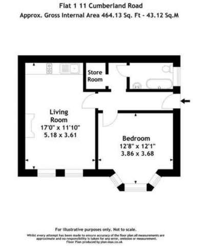  Image of 1 bedroom Detached house to rent in Cumberland Road Wallasey CH45 at Wallasey, CH45 1HY