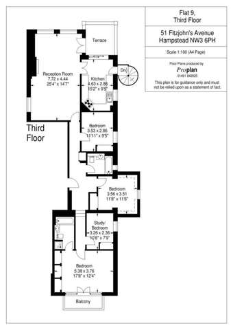  Image of 4 bedroom Apartment to rent in Fitzjohns Avenue London NW3 at Fitzjohn`s Avenue Hampstead London, NW3 6PH