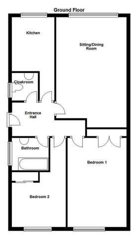  Image of 2 bedroom Ground Flat to rent in Bridlemere Court Newmarket CB8 at Newmarket Suffolk, CB8 9AT