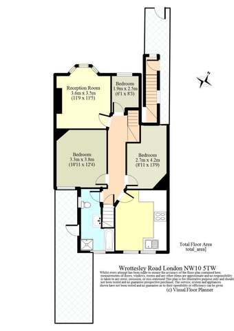  Image of 3 bedroom Flat for sale in Wrottesley Road London NW10 at London, NW10 5TY