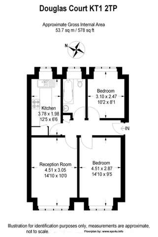  Image of 2 bedroom Flat to rent in Geneva Road Kingston upon Thames KT1 at Kingston Upon Thames Surrey, KT1 2TP