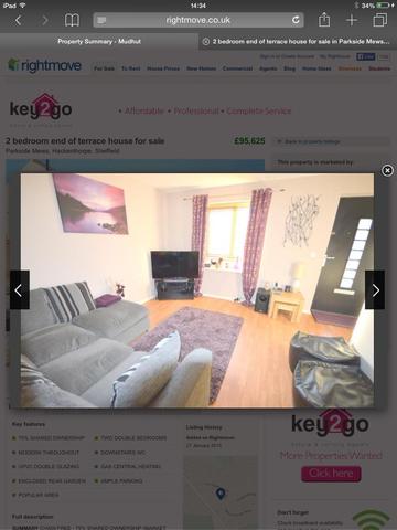  Image of 2 bedroom End of Terrace for sale in Parkside Mews Sheffield S12 at Hackenthorpe  Sheffield, S12 4PY
