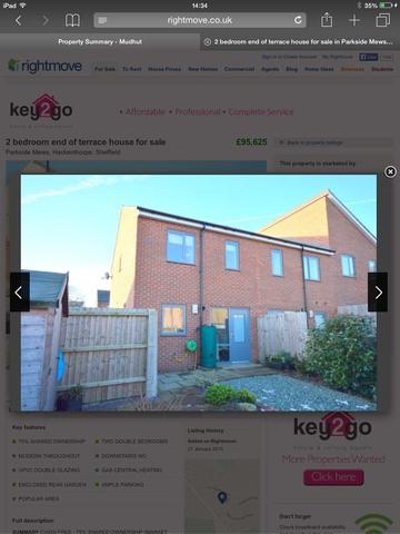  Image of 2 bedroom End of Terrace for sale in Parkside Mews Sheffield S12 at Hackenthorpe  Sheffield, S12 4PY