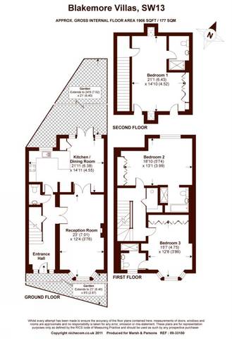  Image of 3 bedroom Detached house to rent in Blakemore Gardens London SW13 at Blakemore Villas  Lonsdale Road, SW13 9EH