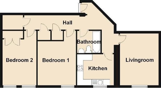  Image of 2 bedroom Flat to rent in Causewayside Edinburgh EH9 at Newington Edinburgh Edinburgh, EH9 1PH