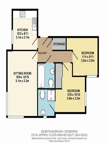  Image of 2 bedroom Flat to rent in Bethlehem Way Edinburgh EH7 at Lochend Edinburgh Edinburgh, EH7 6FB