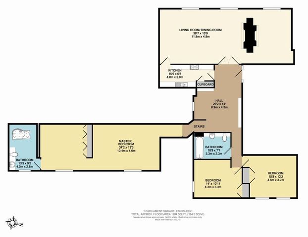  Image of 3 bedroom Flat to rent in Parliament Square Edinburgh EH1 at Old Town Edinburgh Edinburgh, EH1 1RF