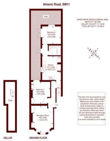  Image of 2 bedroom Ground Flat to rent in Almeric Road London SW11 at Almeric Road  London, SW11 1HL