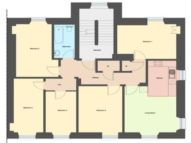  Image of 5 bedroom Flat to rent in Nethergate Dundee DD1 at Nethergate  Dundee, DD1 4EL