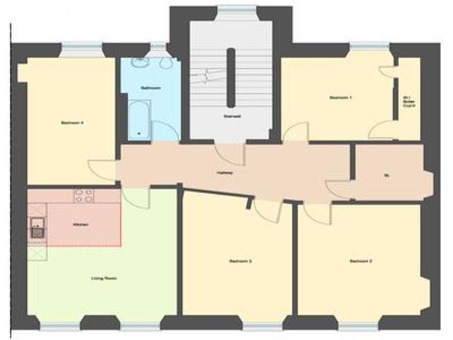  Image of 5 bedroom Flat to rent in Nethergate Dundee DD1 at Nethergate  Dundee, DD1 4EL