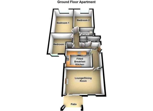  Image of 3 bedroom Ground Flat for sale in Park Crescent Southport PR9 at Hesketh Park Southport Banks, PR9 9NW