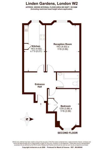 Image of 1 bedroom Flat to rent in Linden Gardens London W2 at Linden Gardens  London, W2 4HJ