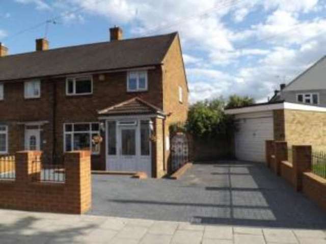  Image of 2 bedroom End of Terrace for sale in Hilldene Avenue Romford RM3 at Romford  Harold Hill, RM3 8YP