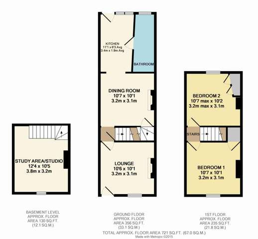  Image of 2 bedroom Terraced house to rent in St. Johns Hill Reading RG1 at St Johns Hill  Reading, RG1 4EE
