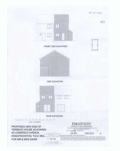  Image of 3 bedroom Semi-Detached house for sale in Longfield Avenue Kingsteignton Newton Abbot TQ12 at Longfield Avenue Kingsteignton Newton Abbot, TQ12 3RA