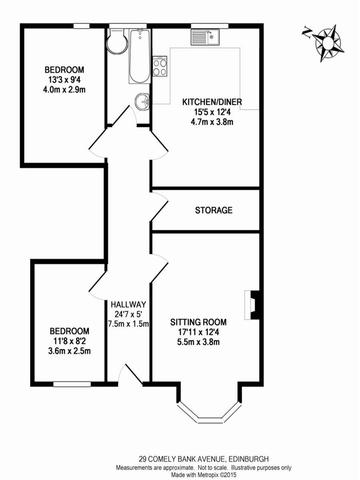  Image of 2 bedroom Flat to rent in Comely Bank Avenue Edinburgh EH4 at Stockbridge Edinburgh Edinburgh, EH4 1EW