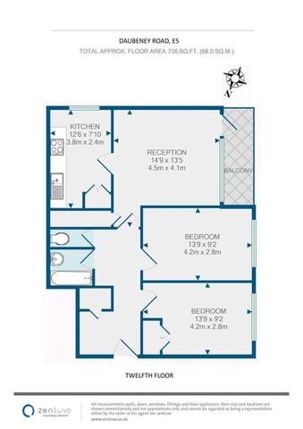  Image of 2 bedroom Flat to rent in Daubeney Road London E5 at Daubeney Road  London, E5 0EW