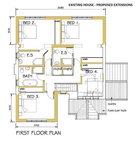  Image of 4 bedroom Detached house for sale in Dumney Lane Little Leighs Chelmsford CM3 at Hornells Corner  Little Leighs, CM3 1QN