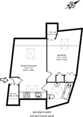  Image of 1 bedroom Flat to rent in Baker Street London W1U at Baker Street, London, W1U